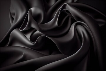 Fototapeta na wymiar black and white photo of a cloth. generative ai.