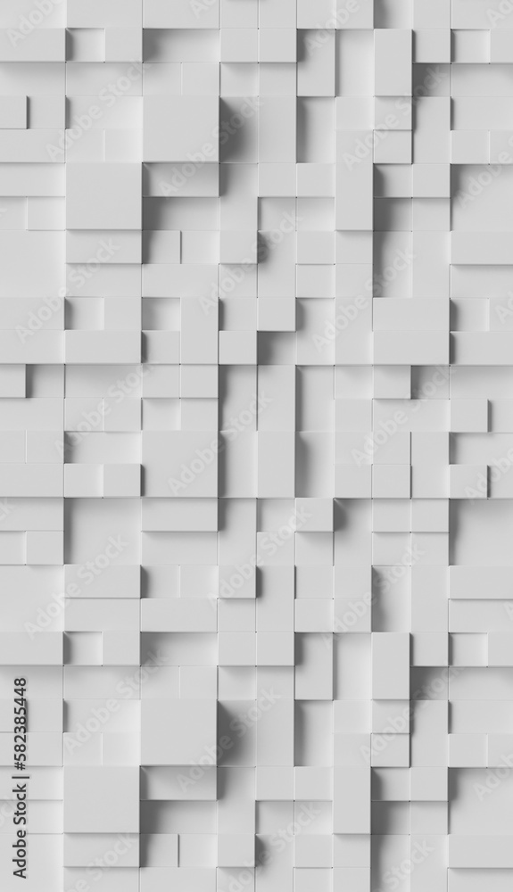 Aufkleber gray vertical texture and background from many volumetric cubes at different levels