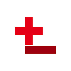 Healthcare Plus letter L red