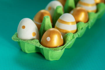 Easter eggs background, holiday discounts and sales concept