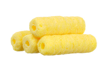 Hole corn snack isolated on transparent background. PNG image
