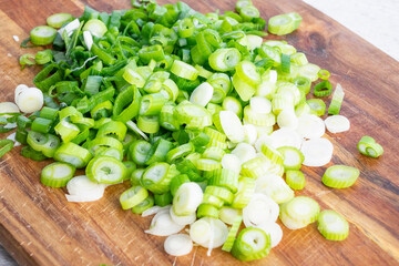 lauchzwiebel frühlingszwiebel frühling zwiebel lauch in scheiben 