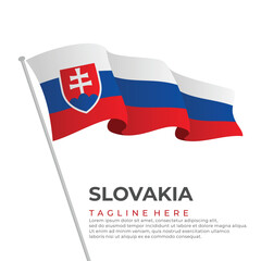 Template vector Slovakia flag modern design