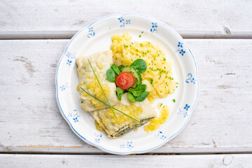 Maultaschen Kartoffelsalat Kartoffel Salat Zwiebel schmelze 
