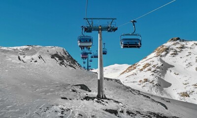 winter ski season in the alps