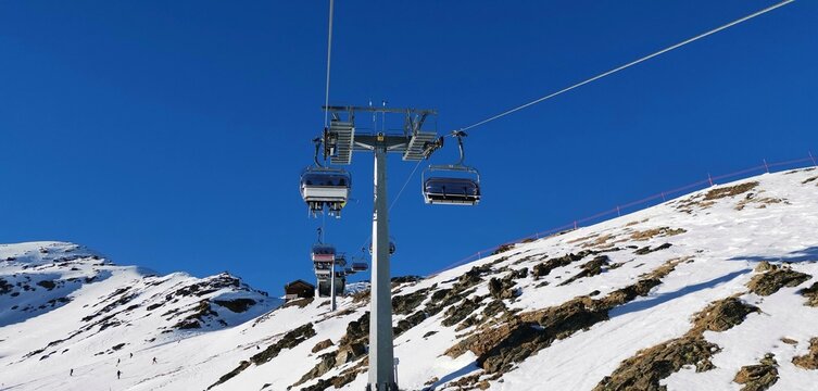 winter ski season in the alps