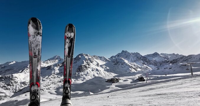 winter ski season in the alps