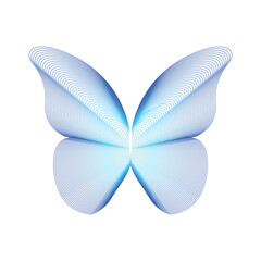 Concept of metaverse, virtual reality experience with abstract sphere, Shiny abstract butterfly futuristic wave vector illustration eps10 lines technology backgound