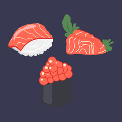 Japanese food sushi vector design that can be used for icon and poster templates