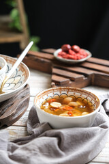 Chinese sweet dessert in bowl