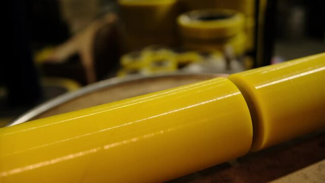 Shaft after polyurethane coating