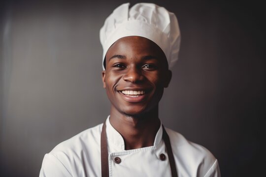 Portrait of young afroamerican cheff
