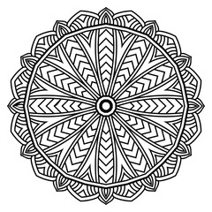 Decorative round  Mandala design for coloring book, greeting card and phone case print