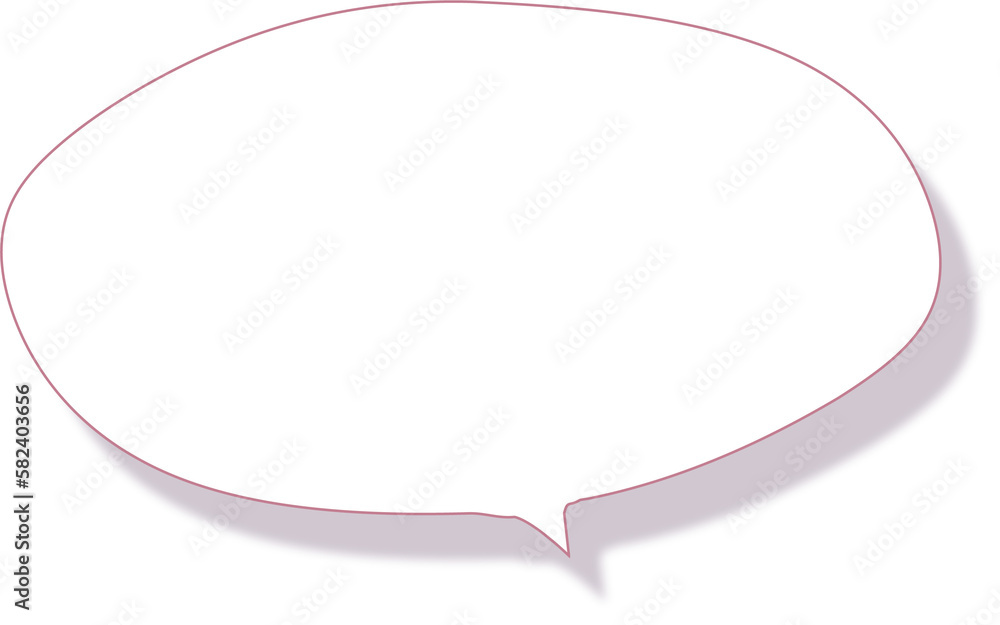 Wall mural dialog message bubble with shadow effect