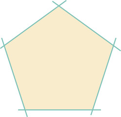 Pentagon shape, can be used for frame, title, highlight or step marker