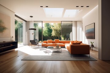 Fototapeta premium Stylish living room interior design concept