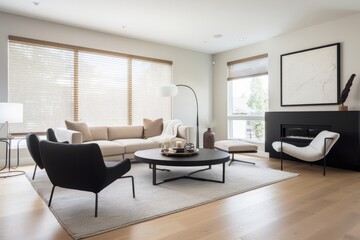 Naklejka na ściany i meble Stylish living room interior design concept