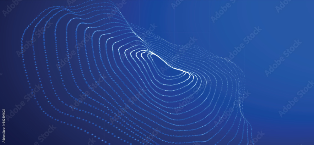 Poster abstract vector technology background. big data digital code. futuristic dots background. vector ill