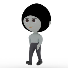 Fototapeta premium 3d people walking