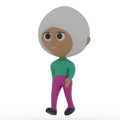 3d person with a smile