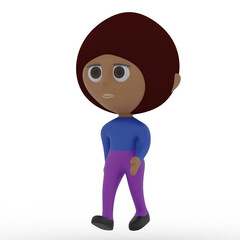 3d person with a smile