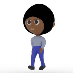 3d person with a smile