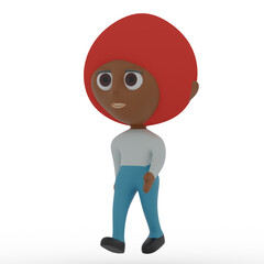 3d person with a smile