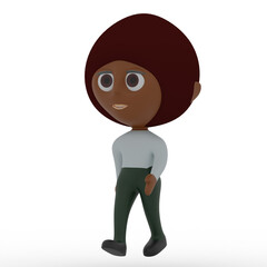 3d person with a smile