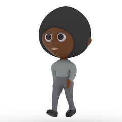 3d person with a smile