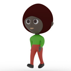 3d person with a smile