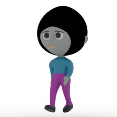 3d person with a smile