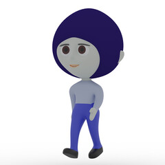 3d person with a smile