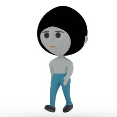 3d person with a smile