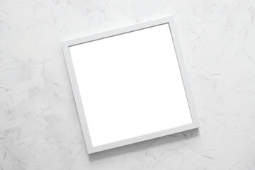 white square picture frame mock-up with copy space for yout text or image on top of white background