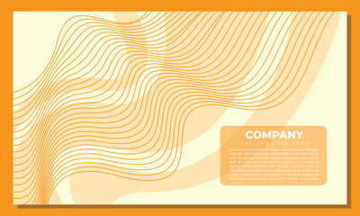 Wavy lines background template copy space for landing page, poster, banner, flyer, or pamphlet