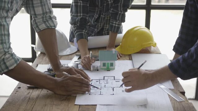 Meeting with consulting engineers and working plans Architects or engineers design houses, modify drawings, create construction projects and add to the needs of customers.