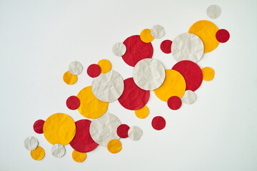 Red, yellow & White paper dots	
