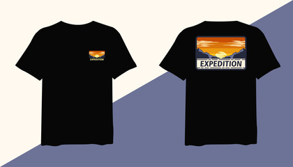 Expedition t-shirt design. Expedition vintage t-shirt design. t-shirt design vector for print. Expedition design vector illustration. quotes for t-shirt
