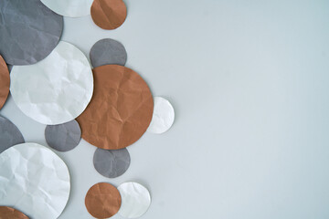 Brown, Grey & White paper dots