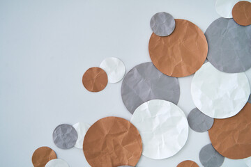 Brown, Grey & White paper dots