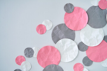 Pink, Grey & White paper dots