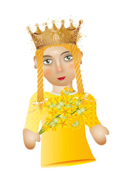 Die sch&ouml;ne Prinzessin als Puppen Theater Figur