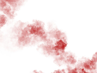Red smoke on a transparent background.  Illustrations for use in various graphics applications.