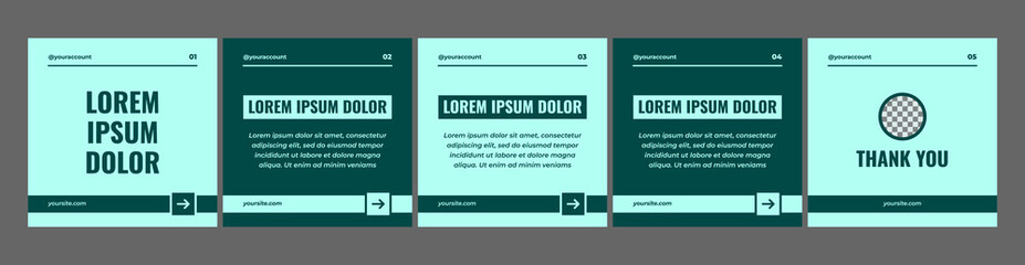 carousel or microblog layout template for social media posts © Rozin