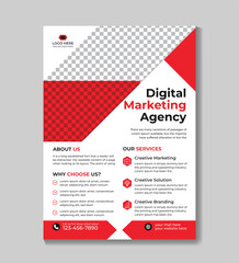 Creative corporate digital marketing agency flyer design template