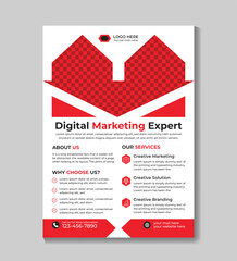 Creative professional modern business marketing flyer design template