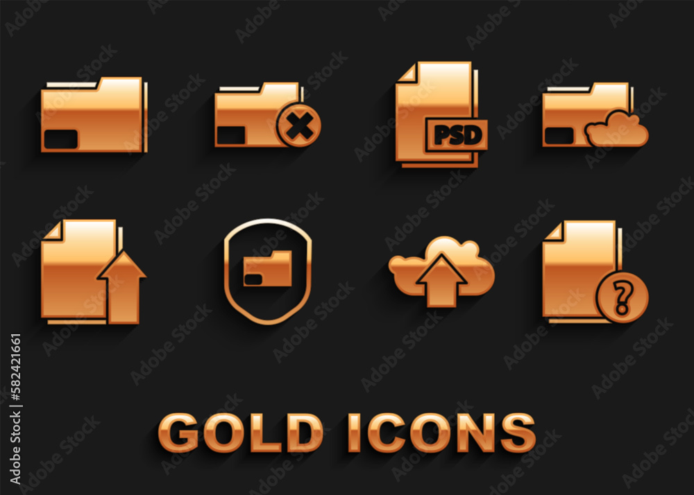 Poster set document folder protection, cloud storage text document, unknown, upload, upload file, psd, and 