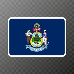 Maine state flag. Vector illustration.