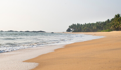  A pleasant view of nature, sea background at Ezhara beach, Kannur Kerala