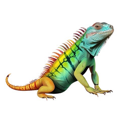 iguana isolated on a white background